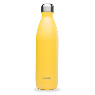 Qwetch Bouteille isotherme inox pop jaune 750ml - 10222